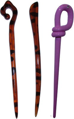 

Manolima Metallic Combo of Multi Color Juda Sticks Bun Stick(Multicolor)