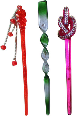 

VOGUE Combo of Multi Color Juda Sticks Bun Stick(Multicolor)