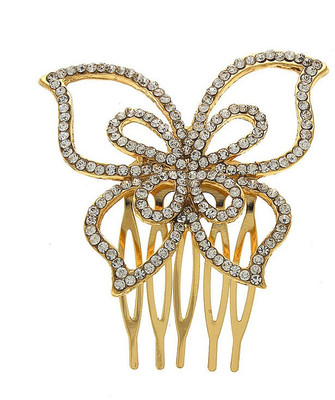 

Anuradha Art Jewellery Side Pin Hair Clip(Gold)