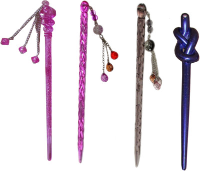 

Manzon Manzon Combo of Multi Color Juda Sticks Bun Stick(Multicolor)