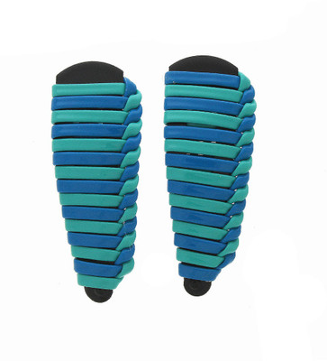 

Anuradha Art Jewellery Side Pin Tic Tac Clip(Green, Blue)