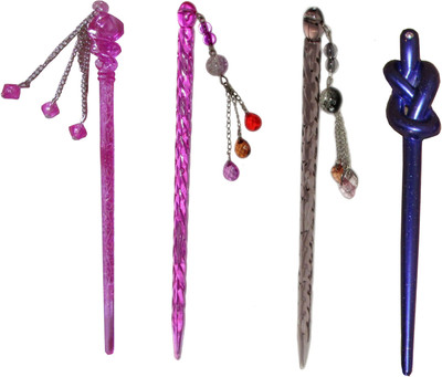 

Ritzkart BOB Maker Combo of Multi Color Juda Sticks Bun Stick(Multicolor)