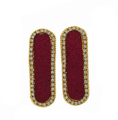 

Anuradha Art Jewellery Side Pin Tic Tac Clip(Red, Gold)