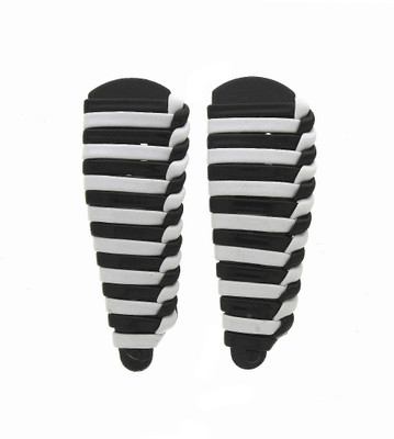 Anuradha Art Jewellery Side Pin Tic Tac Clip(Black, White)