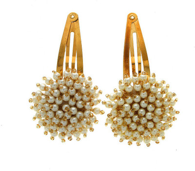 

Anuradha Art Jewellery Side Pin Tic Tac Clip(Gold)