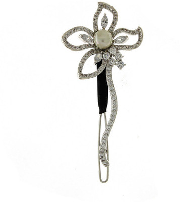 

Anuradha Art Jewellery Side Pin Tic Tac Clip(Silver)