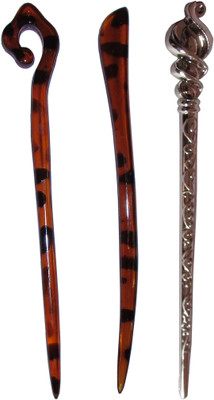 

I Jewels Combo of Multi Color Juda Sticks Bun Stick(Multicolor)