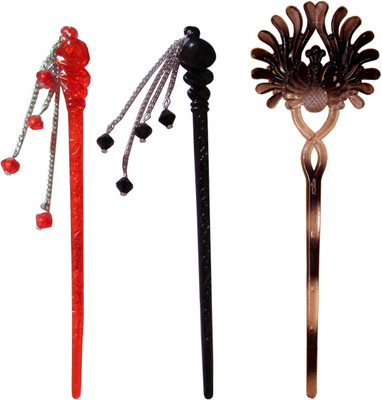 

VOGUE Combo of Multi Color Juda Sticks Bun Stick(Multicolor)