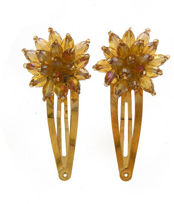 

Anuradha Art Jewellery Side Pin Tic Tac Clip(Gold)