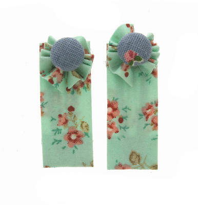 Anuradha Art Jewellery Side Pin Tic Tac Clip(Green)