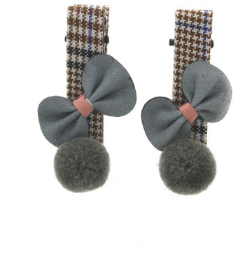 

Anuradha Art Jewellery Side Pin Tic Tac Clip(Grey)