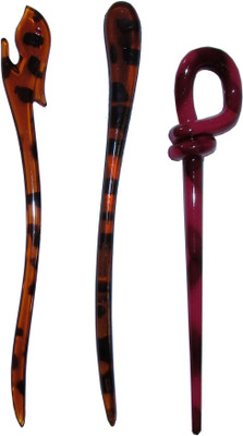 

Manolima Metallic Combo of Multi Color Juda Sticks Bun Stick(Multicolor)