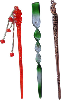 

Ritzkart BOB Maker Combo of Multi Color Juda Sticks Bun Stick(Multicolor)