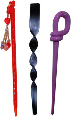 

France Luxe Combo of Multi Color Juda Sticks Bun Stick(Multicolor)