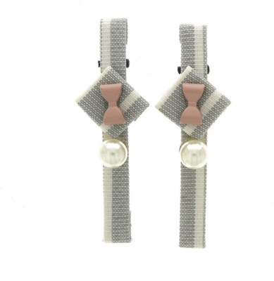 

Anuradha Art Jewellery Side Pin Tic Tac Clip(Grey)