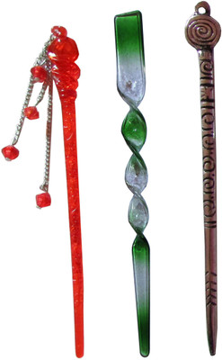 

EASELIFE Premium Combo of Multi Color Juda Sticks Bun Stick(Multicolor)