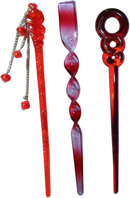 

PiratesFashion Combo of Multi Color Juda Sticks Bun Stick(Multicolor)