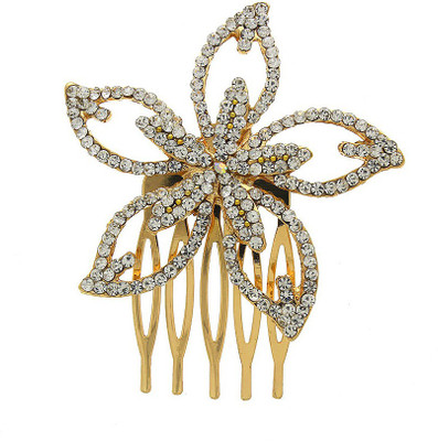 

Anuradha Art Jewellery Side Pin Hair Clip(Gold)