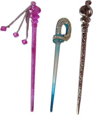 

Disney Frozen Combo of Multi Color Juda Sticks Bun Stick(Multicolor)