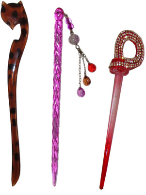 

Ritzkart BOB Maker Combo of Multi Color Juda Sticks Bun Stick(Multicolor)