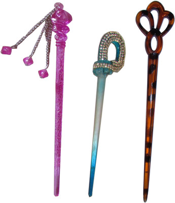 

VOGUE Combo of Multi Color Juda Sticks Bun Stick(Multicolor)