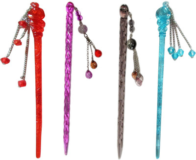 

Anuradha Art Jewellery Combo of Multi Color Juda Sticks Bun Stick(Multicolor)