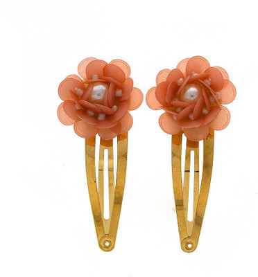 

Anuradha Art Jewellery Side Pin Tic Tac Clip(Pink, Gold)