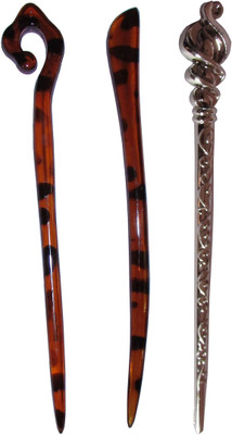 

Kelley French Combo of Multi Color Juda Sticks Bun Stick(Multicolor)