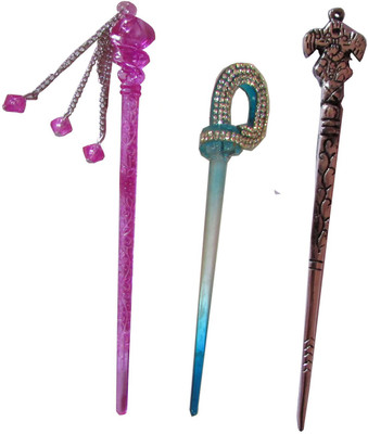 

Anuradha Art Jewellery Combo of Multi Color Juda Sticks Bun Stick(Multicolor)