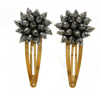 

Anuradha Art Jewellery Side Pin Tic Tac Clip(Grey)