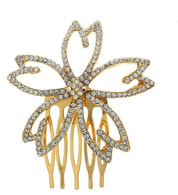 

Anuradha Art Jewellery Side Pin Hair Clip(Gold)