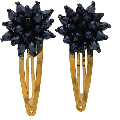 

Anuradha Art Jewellery Side Pin Tic Tac Clip(Blue, Gold)