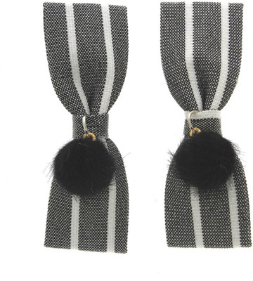 

Anuradha Art Jewellery Side Pin Tic Tac Clip(Black, White)
