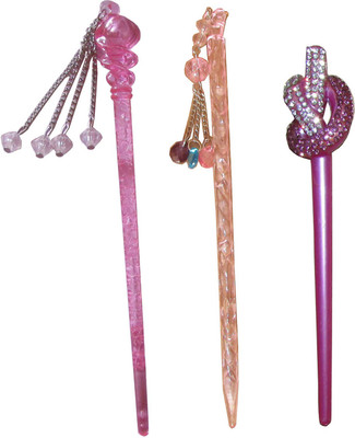 

Chunu Combo of Multi Color Juda Sticks Bun Stick(Multicolor)