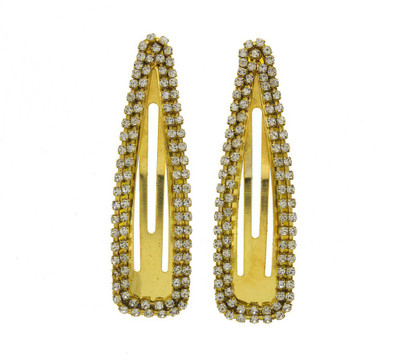 

Anuradha Art Jewellery Side Pin Tic Tac Clip(Gold)
