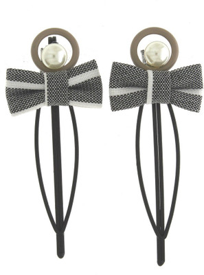 

Anuradha Art Jewellery Side Pin Tic Tac Clip(Grey)