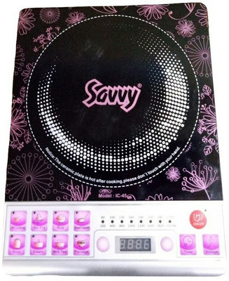 

SAVVY IC-45 Induction Cooktop(Pink, Black, Push Button)