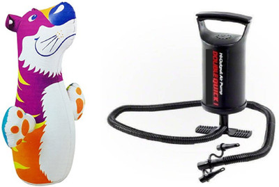 

DINAARKAN 3 FEET INFLATABLE HIT ME TIGER WITH AIR PUMP Inflatable Bouncer(Multicolor)