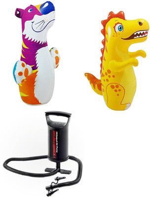 

DINAARKAN COMBO OF 3 FEET INFLATABLE HIT ME TIGER AND DRAGON WITH AIR PUMP Inflatable Bouncer(Multicolor)