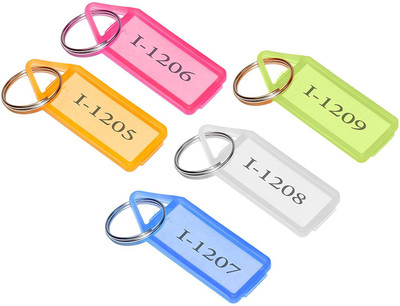 

A-Mart™ Name Tag KeyChains Pack of 50 in Assorted Colors AE-126 Key Chain