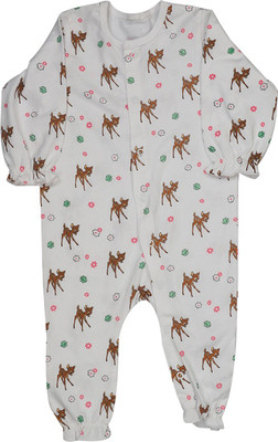 

Indirang Printed Baby Boys Jumpsuit, White