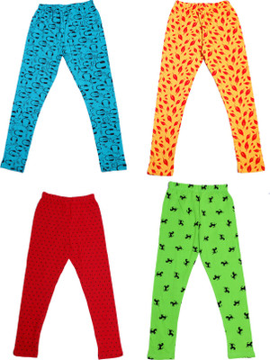 IndiWeaves Legging For Girls(Multicolor Pack of 4)