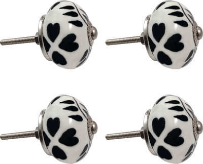 

India Meets India 105HODN00012 Ceramic Cabinet/Draw Knob(Multicolor Pack of 4)