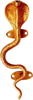 

Purpledip Brass Door/Window/Cupboard Handle: 'King Cobra' Brass Door Pull(Gold)