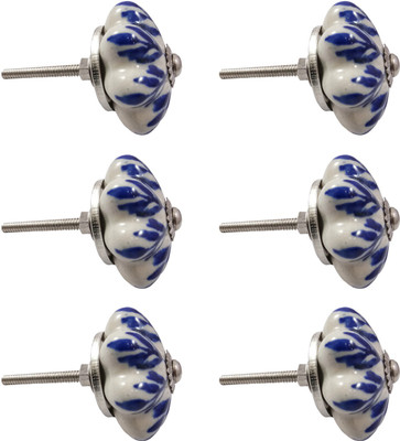 

India Meets India 105HODN00006 Ceramic Cabinet/Draw Knob(Multicolor Pack of 6)