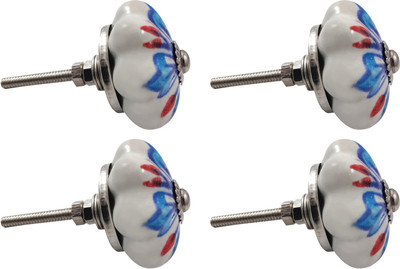 

India Meets India 105HODN00014 Ceramic Cabinet/Draw Knob(Multicolor Pack of 4)