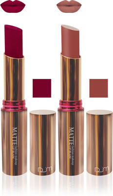

FEMINA09 seven seas velvet matte Enriched with Vitamin E brown marron makeup collection set of 2(brown, maroon, 10 g)