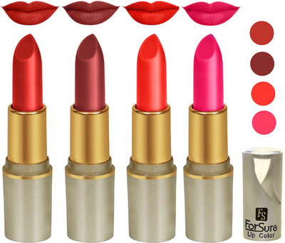 

ForSure Matte Lipstick 4Pack (Multicolour)(Light Brown, Dark Brown, Orange, Pink)
