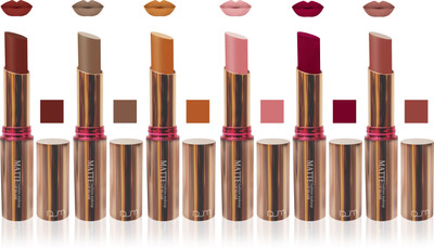 

FEMINA09 seven seas cosmetic makeup velvet matte lipstic multicolor collection combo ( set of 6 )(multicolor, 60 g)