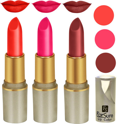 

ForSure Matte Lipstick 3Pack (Multicolour)(Brown, Pink, Orange)